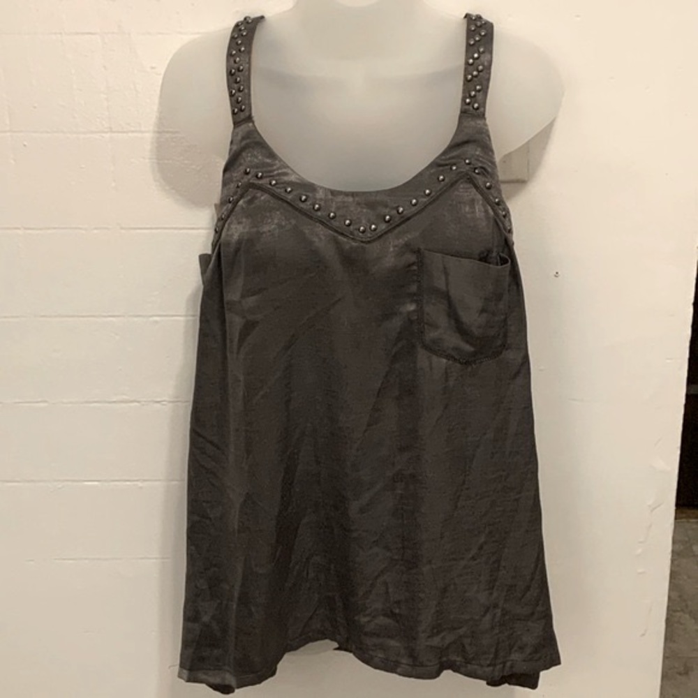 iLook. Silver studded tank top.